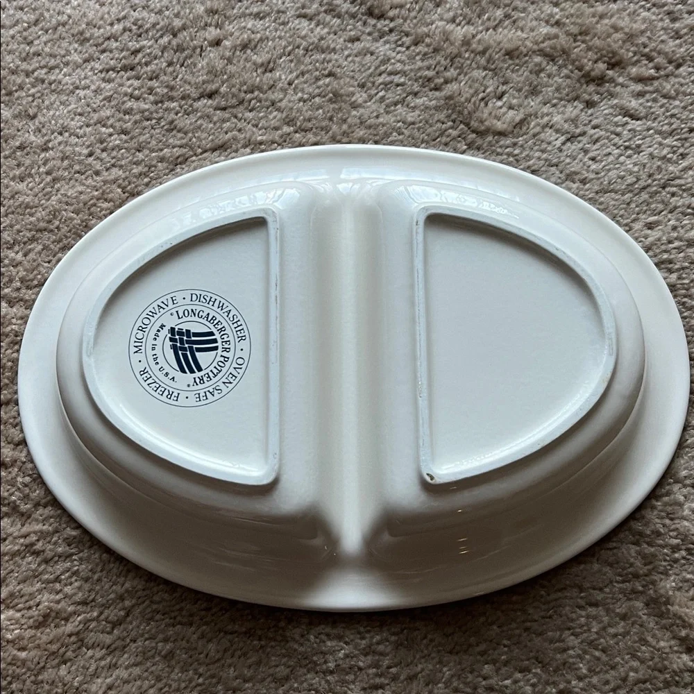 Longaberger Divided Serving Bowl